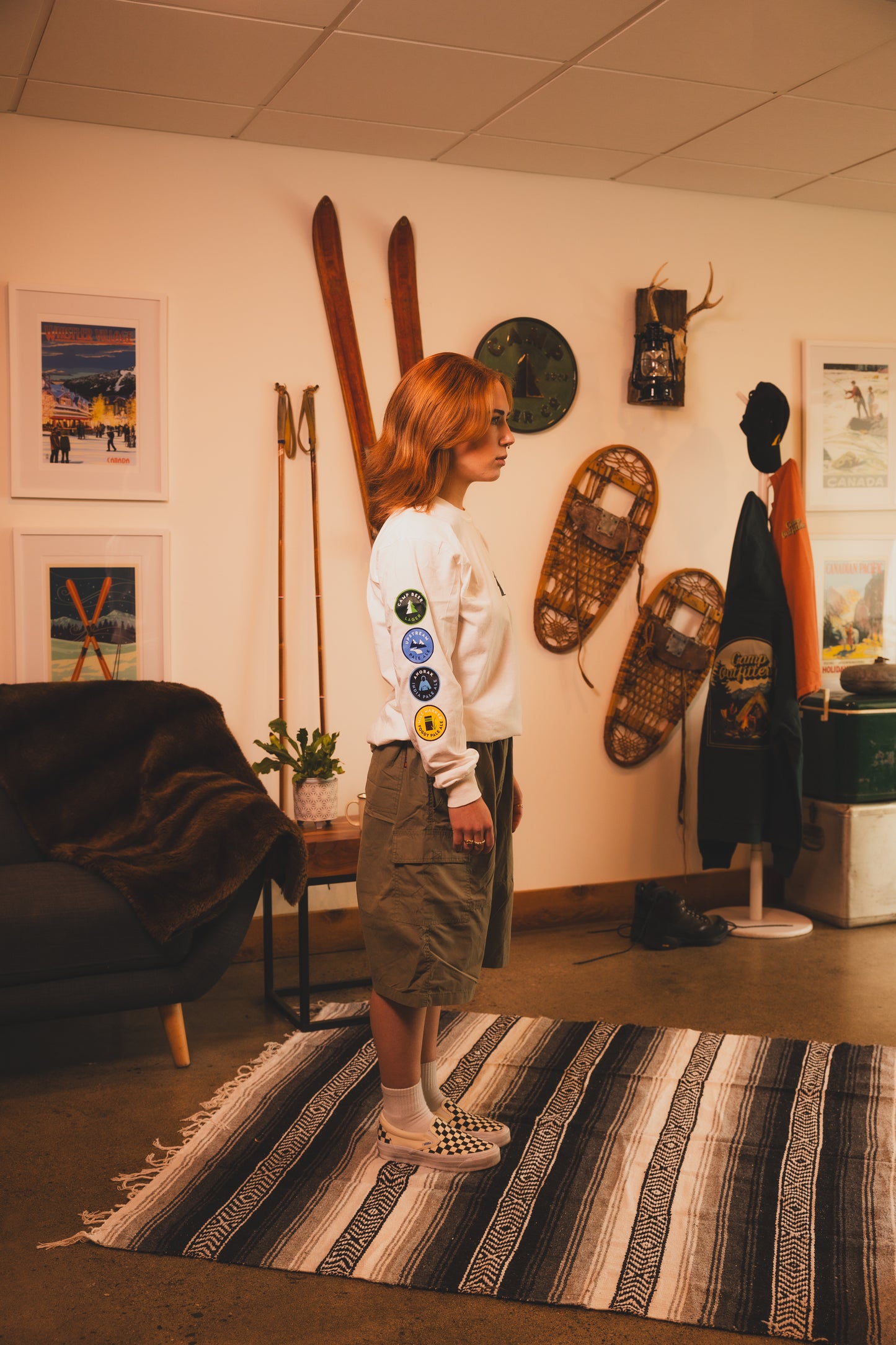 Camp Beer Badge Long-Sleeve Shirt