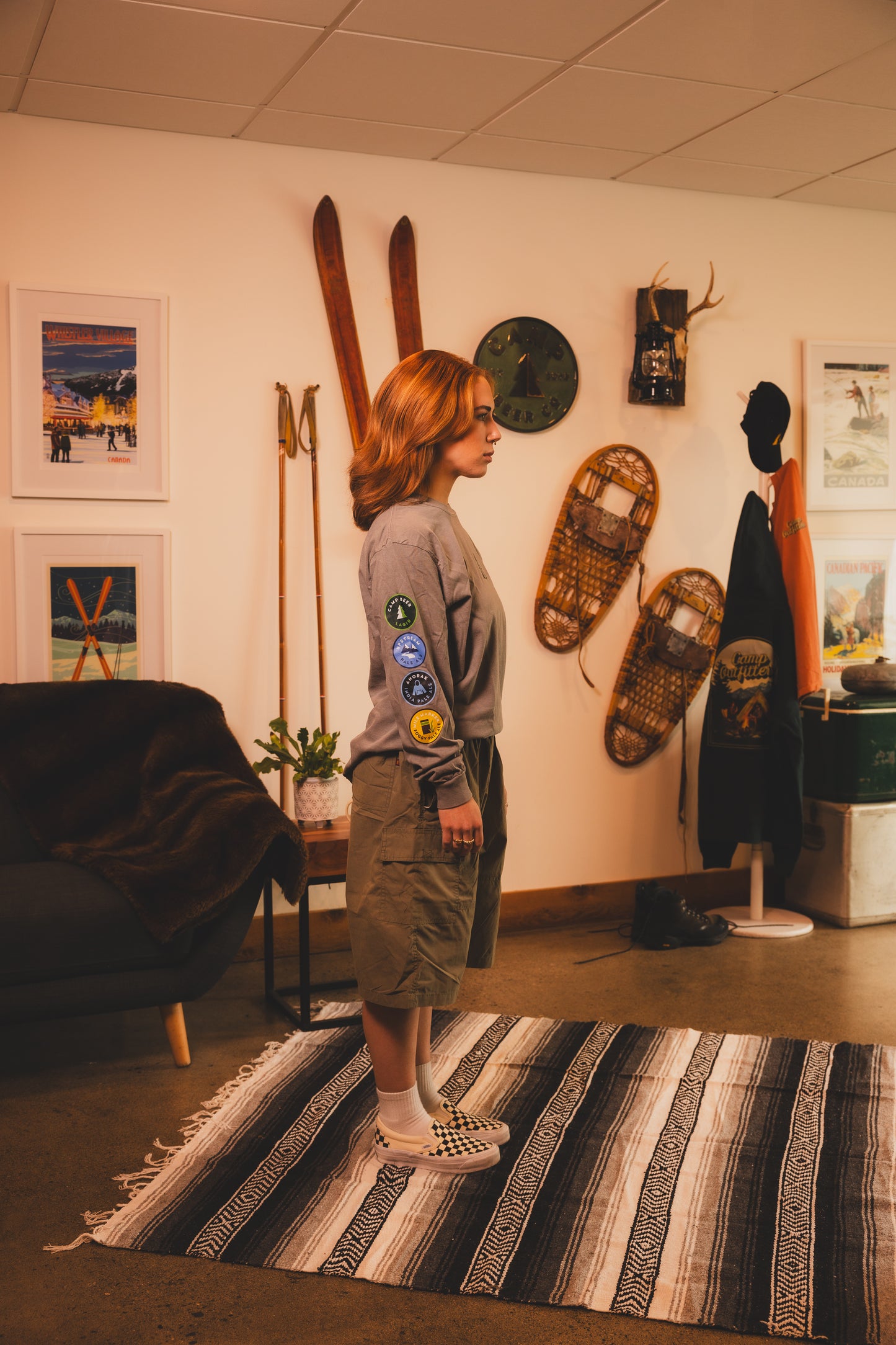 Camp Beer Badge Long-Sleeve Shirt